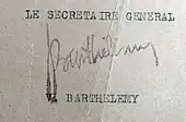 signature de Victor Barthélemy