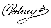 signature de Volney