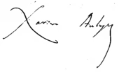 signature de Xavier Aubryet