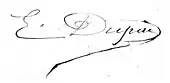 signature d'Édouard Dupire-Rozan