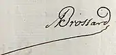 signature d'Antoine Brossard