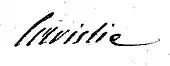 signature d'Auguste Caristie