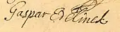 signature de Gaspard-François Edelinck