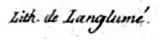 signature d'Antoine-Joseph Langlumé