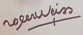 signature de Roger Weiss