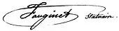 signature de Jacques-Auguste Fauginet