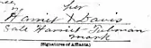 signature de Harriet Tubman