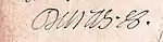 Signature de Jacques-Henri Ier de Durfort