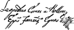 Signature de Leopold Karl von Kollonitsch