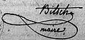 Signature du maire, Augustin Bitsch ; 1843 - 1860 Burnhaupt le Bas.