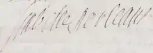 Signature de Élisabeth Marguerite d'Orléans