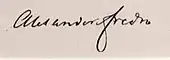 Signature de Aleksander Fredro