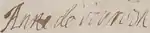 Signature de Anne-Geneviève de Bourbon
