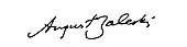 signature d'August Zaleski