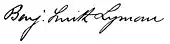 signature de Benjamin Smith Lyman