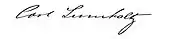 signature de Carl Sofus Lumholtz