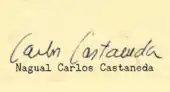 signature de Carlos Castaneda