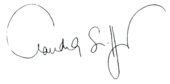 signature de Claudia Schiffer