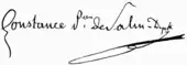 signature de Constance de Théis