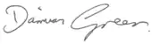 signature de Damian Green