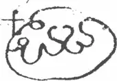 signature de Dharmapala (roi de Kotte)