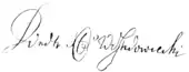 signature de Dymitr Jerzy Wiśniowiecki