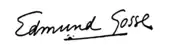 signature d'Edmund Gosse