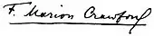 signature de Francis Marion Crawford