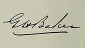 signature de George Harold Baker