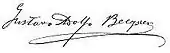 Signature de Gustavo Adolfo Bécquer