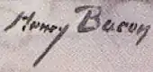 signature de Henry Bacon