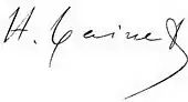signature de Hippolyte Taine