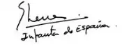Signature de Elena de Borbón y Grecia