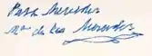 Signature de María de las Mercedes de Bourbon