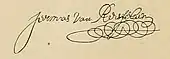 signature de Jeremias van Rensselaer