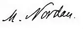 signature de Max Nordau