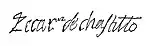 Signature de Odet de Coligny