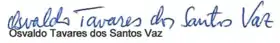 Signature de Osvaldo Vaz