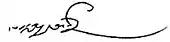 signature de Palden Gyatso