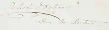 Signature de Robert d’Orléans