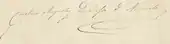 signature de Marie-Caroline de Bourbon-Deux Siciles