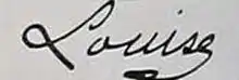 Signature de Louise d'Orléans