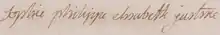Signature de Sophie de France