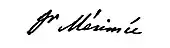 signature de Prosper Mérimée
