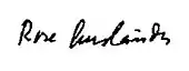 signature de Rose Ausländer