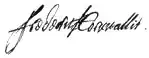 signature de Frederick Cornwallis (1er baron Cornwallis)