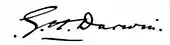 signature de George Darwin