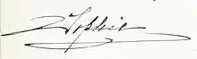 Signature de Sophie de Prusse(de) Sophie von Preußen(el) Σοφία της Πρωσίας