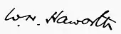 signature de Walter Norman Haworth