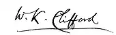 signature de William Kingdon Clifford